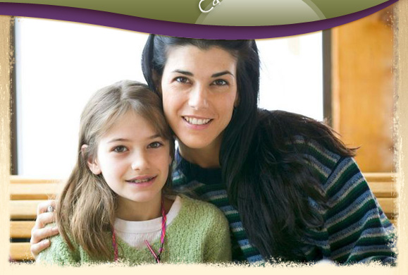 mom and daughter smiling with braces